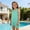Glisme Mint Green254, variant on Glisme Girls Dresses Sleeveless Ruffle Beach Dress Casual Summer Play Dress With Flowy Skirt For Toddler And Kids Mint Green Sundress Size 5-6 Years