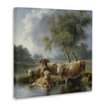 thumbnail image 4 of Stupell Industries Cow Family Charming Scene Animals Painting Wrapped Canvas Art Print Wall Art, 30 x 30, 4 of 8