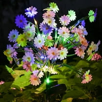 Under $15 Solar Flower Lights Outdoor Solar Flowers Garden Decorative Lights Led Stake Lights Auto On/Off Bright Up To 8 Hrs - Multicolor