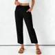 thumbnail image 5 of Pincandy Women's Solid Color Elastic Waist Pockets Linen Blend 9-Point Pants, Casual & Daily Wear, 5 of 7