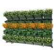 thumbnail image 2 of ToppiJoy Army Green Wall-Mounted Planter,30 Pots Hanging Vertical Wall Planter,for Railing, Balcony, Fence, 2 of 13
