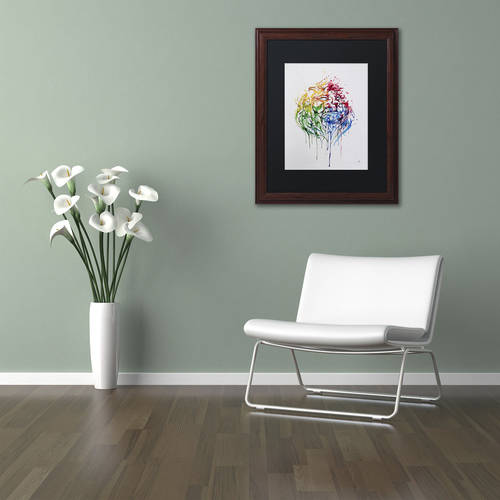 Trademark Fine Art 'A Portrait of Hong Kong' Canvas Art by Marc Allante, Black Matte, Wood Frame