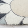 thumbnail image 3 of SAFAVIEH Kids Floral Flower Bursts Area Rug, Charcoal/Ivory, 5' x 5' Round, 3 of 8