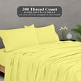 thumbnail image 6 of Royale Linens 300 Thread Count 100% Long Staple Combed Cotton Flat Sheet - Super Soft - Top Sheet - Full Flat Sheet Sold Separately - Breathable, Cool & Crisp Percale Flat Sheet Only (Full, Yellow), 6 of 10