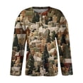 thumbnail image 7 of WTOBBY Women's Fashion Printed Long Sleeve Knitted Cardigan Button Down Jacket, Christmas Pattern Warm and Soft Outerwear for Casual and Party Wear,Army Green L, 7 of 7