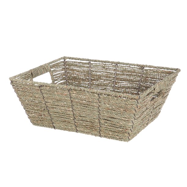 Mainstays Medium Seagrass Rectangle Basket