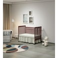 thumbnail image 2 of Euroco 3-in-1 Convertible Crib, Baby Crib with Drawers, Wood and Metal, Natural, 2 of 8