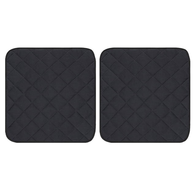 Non-Slip Waterproof Seat Cushions - 2-Pack for Home, Pets & Wheelchairs! Black