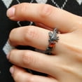 thumbnail image 2 of Edgy Gothic Jewelry Unique Crow Rings for Women Men Adjustable Finger Accessory Stylish Metal Accessories Gift, 2 of 8