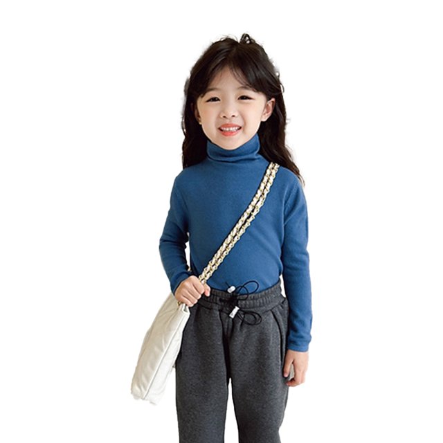 Qudderr Chandails pour Filles Tout-Petits 2-13 Ans Pull à Col Roulé Manches Longues Automne Hiver