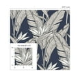 thumbnail image 7 of Stacy Garcia Home  Birds of Paradise Peel and Stick Wallpaper 20.5 in. W x 18 ft. L - Navy Blue & Metallic Pewter, 7 of 7