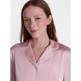 thumbnail image 3 of Joyspun Women’s Stretch Satin Sleep Top and Pants, 2-Piece Set, Sizes XS to 3X, 3 of 5