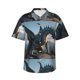 thumbnail image 1 of Fotbe Wild Blue Cool Dragon Camisa Hawaiana para Hombre Unisex – Camisa Casual de Verano con Botones de Manga Corta de Algodón y Lino,Medium, 1 of 7