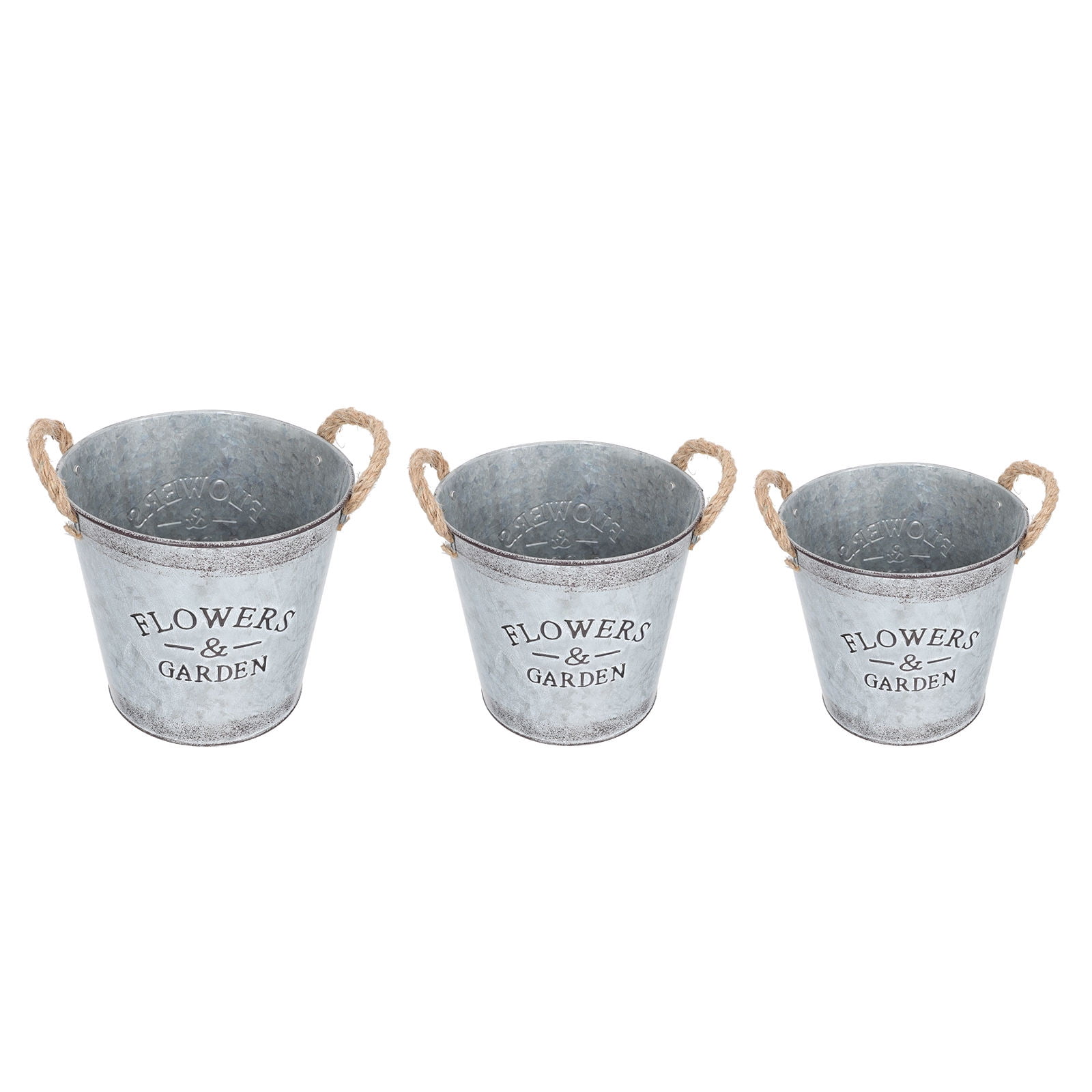DRAFIDEEP 3pcs Flower Pot With Handle Practical Planter For Succulent Flowers For Gardening Rustic Decor For And Patio
