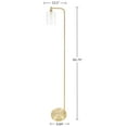 thumbnail image 2 of Lavish Home 65-inch Modern Floor Lamp with Glass Shade and LED Edison Bulb (Gold), 2 of 6