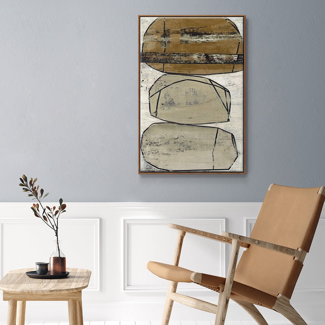 Dim Sum I Framed Premium Gallery Wrapped Canvas - Ready to Hang - 17 x 25 - Walnut Floating Frame