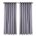 thumbnail image 2 of Blackout Curtains for Nursery - Stars Cutout Decor for Bedroom Aesthetic Window Treatment Double Layer Drapes Sheer Overlay, W 40 x L 84 Inches, Grey, 2 Panels, 2 of 9