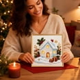 thumbnail image 4 of Christmas Diamond Art Kits For Adults, Beginner Friendly DIY Pearl Diamond Painting Craft Kit, Snowy Christmas House Design, Great Handcraft Project For Holiday Family Time, 4 of 7