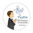 thumbnail image 1 of Pegatinas personalizadas para primera comunión, etiquetas de recuerdo para Baby Shower, niño y niña, 2,5-7cm, 96 unidades, 1 of 4