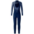 thumbnail image 2 of YiZYiF Girls Juniors Shiny Rhinestone Dance Jumpsuit Full Body Mesh Sleeve Gymnastics Bodysuit Navy Blue 8, 2 of 7