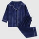 thumbnail image 2 of Odeerbi 1-8 Años Niños Niñas Pijama de Satén Con Solapa Entallada Camisa de Manga Larga Conjunto de Pantalones Suave Ropa de Dormir de Dos Piezas Pijama de Dos Piezas, 2 of 9
