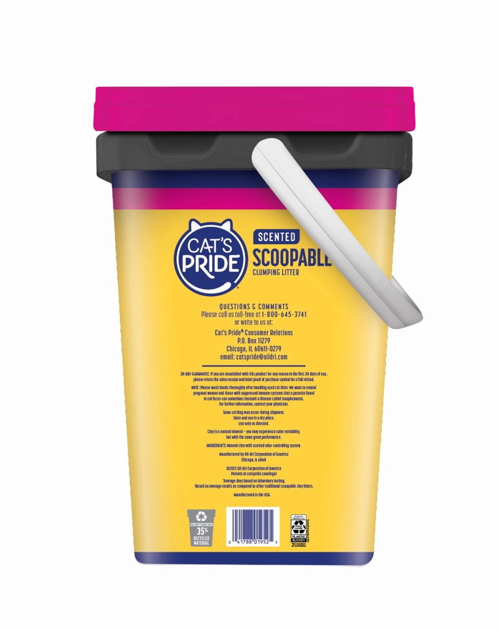 Cat's Pride Scented Scoopable Lightweight Cat Litter 20lb Pail