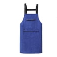 thumbnail image 1 of Dinheiro Delantal de algodón con bolsillos Chef Cocina Delantales de cocina para mujeres hombres BBQ Al aire libre Hornear Chef Delantal, 1 of 5