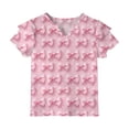 thumbnail image 6 of Grblisyd Girls Summer Shirts Casual Cute Ruffle Sleeve Little V Neck T Shirts Loose Fit Tops Tees Fashion Bow Knot Print Tops Blouses Light pink 8-9Y, 6 of 6