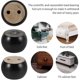 thumbnail image 4 of Set of 4 Round Wooden Furniture Legs, Height 5cm, for Sofa, Bed, Armchair, Wardrobe, with Screws and Ribbon (Black), 4 of 5