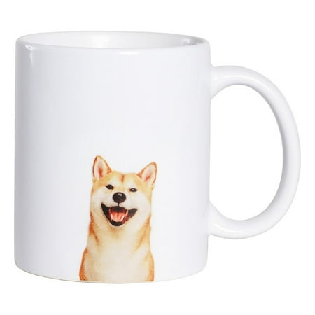 

Pet Portrait White Ceramic Mug - I Love Shiba Inus