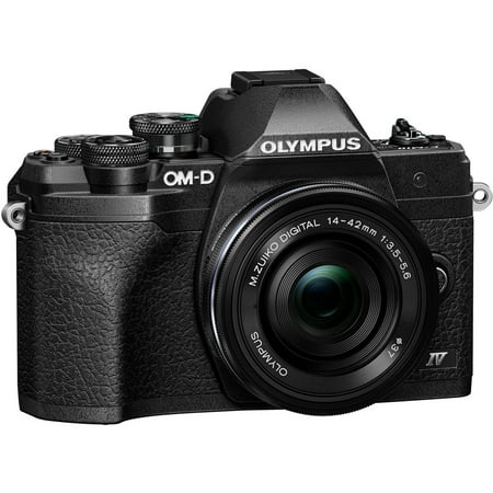 Olympus - V207132SU000 OM-D E-M10 Mark IV Mirrorless Digital Camera with 14-42mm Lens - Black
