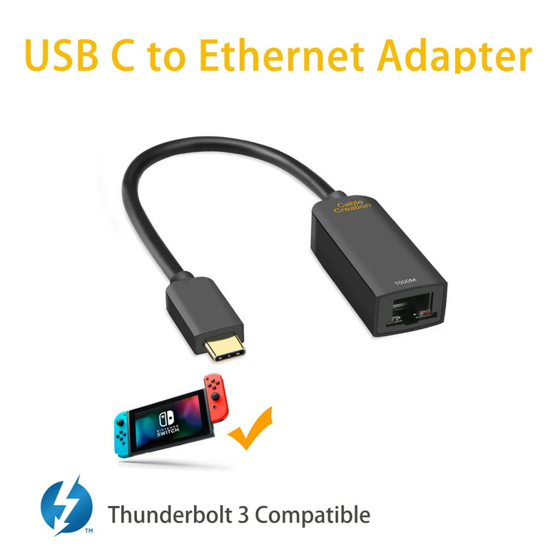 USB to Ethernet Adapter, CableCreation USB 3.0 to 10/100/1000 Gigabit Wired  LAN Network Adapter Compatible with Nintendo Switch, Windows, MacBook
