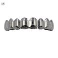 thumbnail image 1 of Gold Silver Plated Hip Hop Teeth Grillz Top&amp; Bootom Groll Set With  silicone Vampire teeth Best Gift For Christmas BLD, 1 of 7