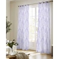 thumbnail image 5 of Light Purple Flowers Sheer Curtains 63 Inch Length 2 Panels Set for Living Room/Bedroom, Spring Vintage Flowers Rustic Plants Kitchen Curtains Grommet Semi-Sheer Curtains Window Treatments 42"x63"x2, 5 of 7