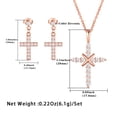 thumbnail image 5 of Ydou 14K Gold Plated Cross Necklace and Earring Set for Women - Cubic Zirconia Faith Jewelry Sets with Cross Pendant Stud Earrings for Women Mom Birthday Aniversary Gift, 5 of 9