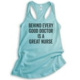 thumbnail image 1 of Behind Every Good Doctor Is A Great Nurse Tank Top, Ladies Racerback Tank Top, Nurse Tank, Nursing Tank, Cancun, Large, 1 of 3
