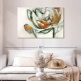 thumbnail image 2 of Elephant Stock Bloomed Wall Art - Horizontal Canvas Wall Art - Living Room Wall Decor - Abstract Canvas - Gray And Orange Decor By A. Fitzsimmons - 45" x 30", 2 of 4