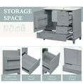 thumbnail image 6 of Euroco 36" Bathroom Vanity with Ceramic Sink, Multi-Size Drawers, Cabinet Storage & Iron Hardware, Freestanding Design, 6 of 9