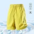 thumbnail image 2 of VBVC Women's Side Stripe Drawstring Athletic Shorts , Casual Running Summer Shorts For Women , Ladies' Lightweight Breathable Shorts with Pockets,Yellow,XS-3XL, 2 of 8