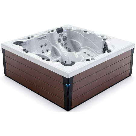 Luxuria Spas Legacy 6-Person 88-Jet 3-Pump Lounger Hot Tub with Bluetooth Speakers and Ozonator