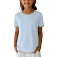 thumbnail image 5 of LIIPEE T Shirts For Boys Short Sleeve Crew Neck Fashion Color Block Ringer Tees Kids Casual Loose Cute Summer T Shirt,11-12 Years, 5 of 6