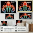 thumbnail image 4 of Designart "Vibrant Mantis Shrimp Portrait I" Coastal Coral Under Water Floater Framed Wall Art Prints, 4 of 5