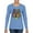 Light Blue, variant on Colorful Majestic Neon Atric Wolf | Dean Russo Art Animal Lover Womens Long Sleeve T-Shirt, Kelly, 2XL