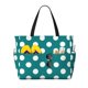 thumbnail image 1 of Disketp Teal And White Polka Dot Bolsa de Playa de Gran Capacidad, Bolso Impermeable y a Prueba de Arena para Mujer, Ideal para Playa, Piscina y Natación, 1 of 7
