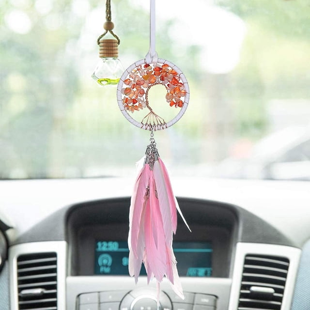 Atrapasueños de coche del árbol de la vida, mini atrapasueños para un bonito y pequeño atrapasueños para decoración de salón y dormitorio infantil.