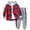 2-Grey, variant on WhouRiu Boys Girls Autumn Casual Outfits Kids Unisex Plaid Graphic Buttons Hoodies And Pants Sets