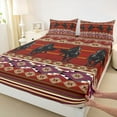 thumbnail image 3 of Feelyou Western Boho Aztec Bed Sheets, Cowgirl Cowboy King Sheets, 4-Piece, 3 of 7