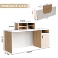 thumbnail image 3 of Reception Desk with Cabinet,63 Inch Modern Front Desk Reception with Cable Grommet,Easy Assembly,for Office,Checkout Counter,Hotel Lobby(White), 3 of 6