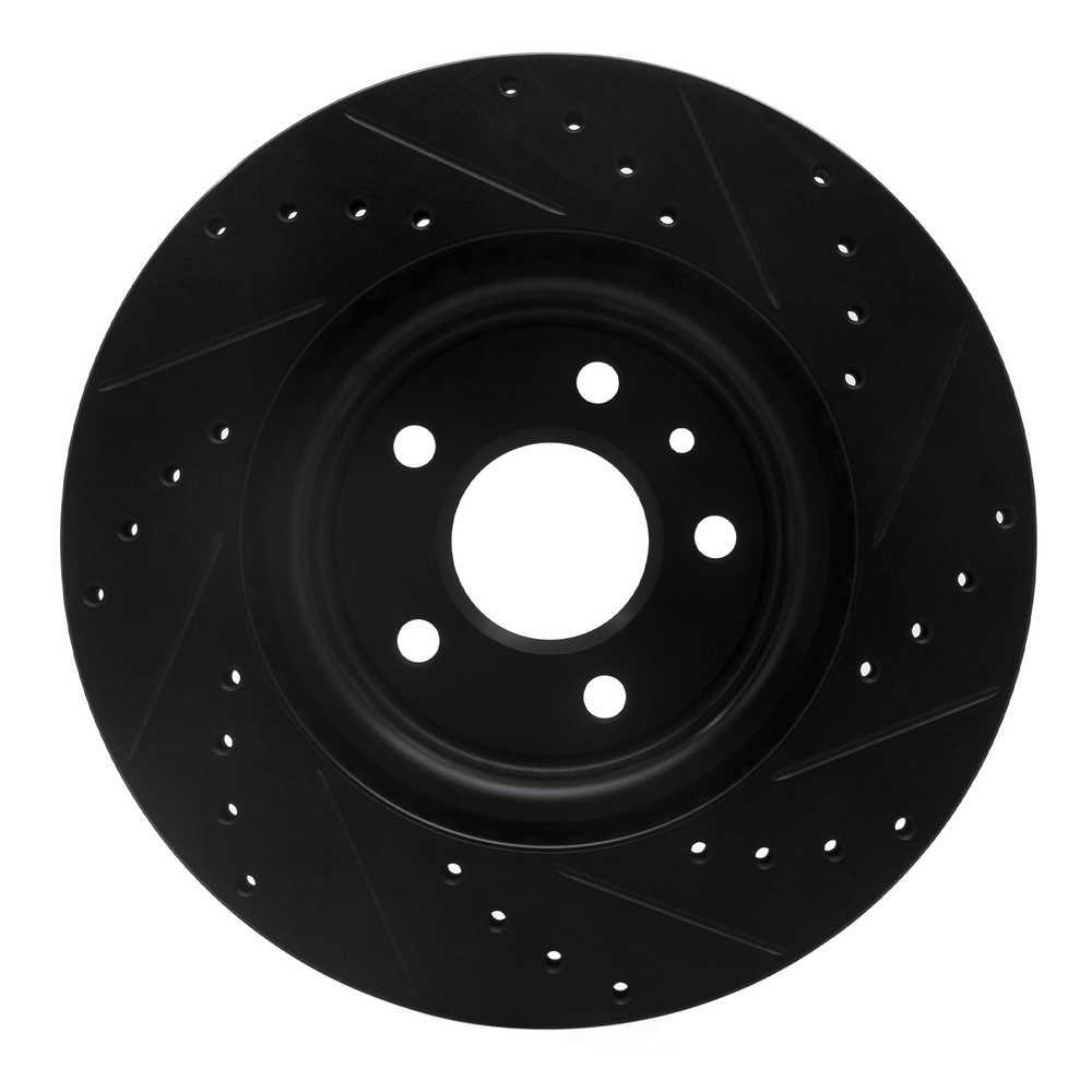 Dynamic Friction Company 633-54062L DFC Brake Rotor - Drilled And Slotted - Black