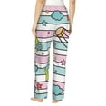 thumbnail image 3 of Kll Womens Space Doodle Print Pajama Pants Soft Pajama Bottoms For Women Cozy Lounge Pants, 3 of 9